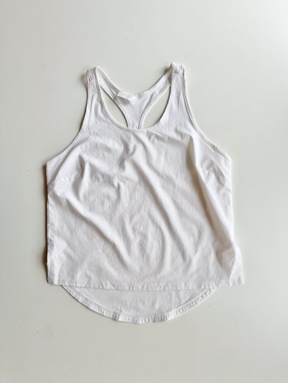 ATHLETA Navigate White Ripstop Scoop Neck Racerback Tank Top, Size S - Picture 3 of 11